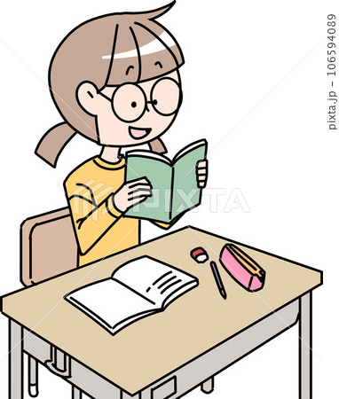 授業中の女子生徒 106594089