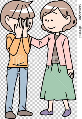 一個沮喪的女人和一個安慰她的女人 106594093