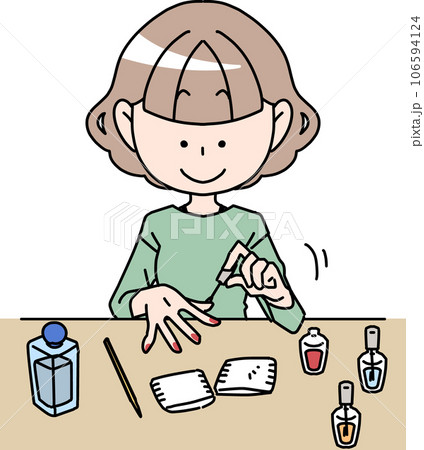 マニキュアを塗る女性 106594124