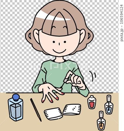 マニキュアを塗る女性 106594124