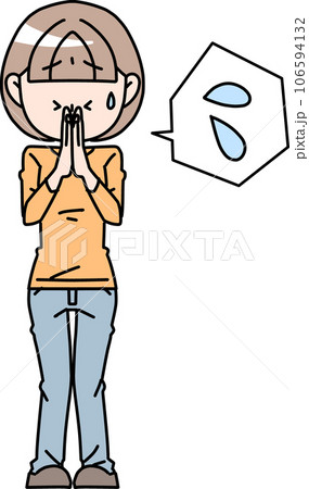 謝る女性 106594132