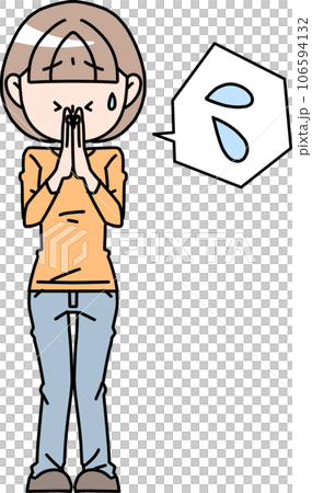 謝る女性 106594132