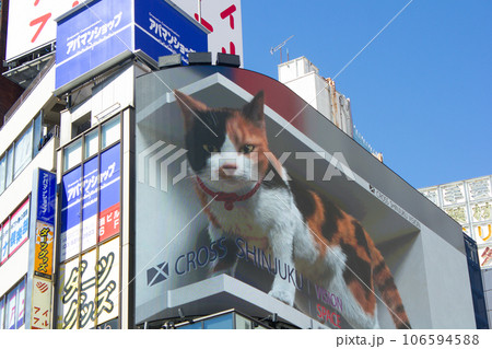 新宿駅東口駅前のディスプレイ 106594588