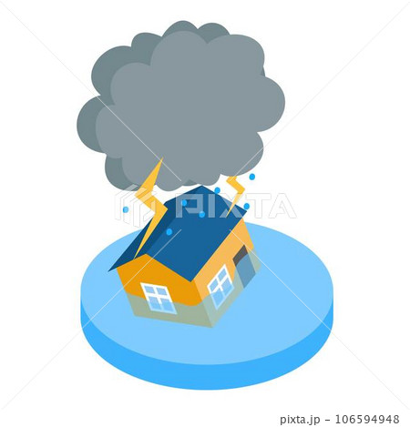 Flood icon. Isometric illustration of flood vector icon for web 106594948