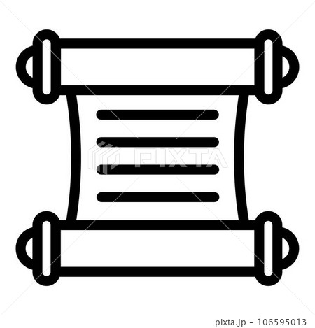Graduation papyrus icon. Outline graduation papyrus vector icon for web design isolated on white background Graduation papyrus icon. Outline graduation papyrus vector icon for web design isolated on white background 106595013