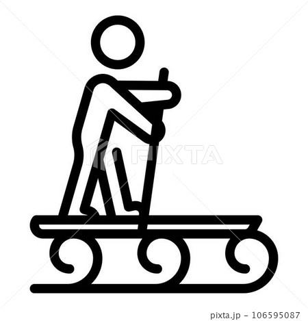 Wave sup surfing icon. Outline wave sup surfing vector icon for web design isolated on white background Wave sup surfing icon. Outline wave sup surfing vector icon for web design isolated on white background 106595087