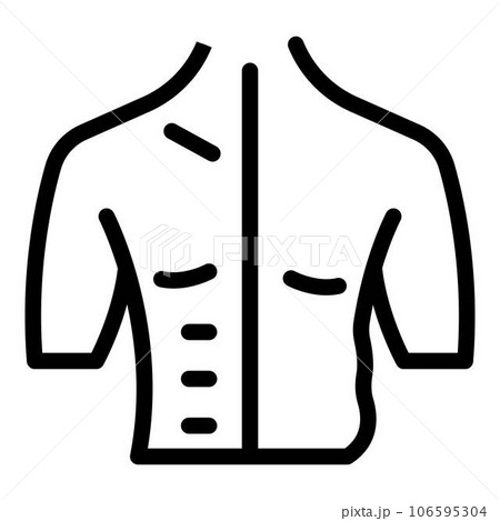 Back plastic surgery icon. Outline back plastic surgery vector icon for web design isolated on white background Back plastic surgery icon. Outline back plastic surgery vector icon for web design isolated on white background 106595304