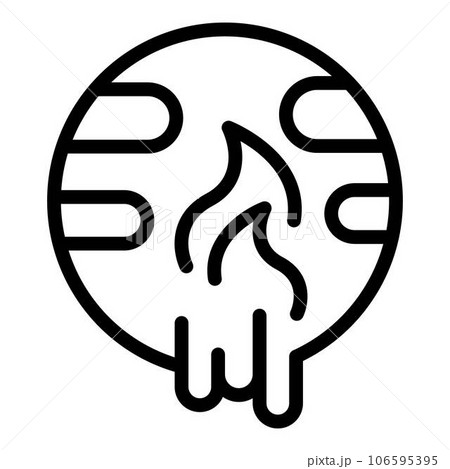 Global warming icon. Outline global warming vector icon for web design isolated on white background 106595395