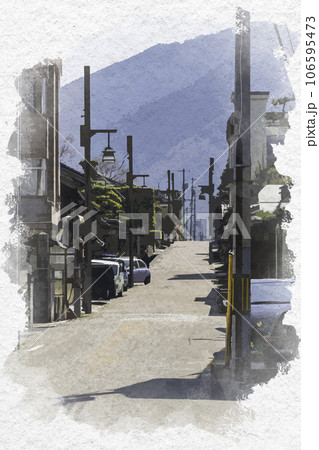 水彩画風 智頭往来 因幡街道 鳥取県八頭郡智頭町 水彩画風 智頭往来 因幡街道 鳥取県八頭郡智頭町 106595473