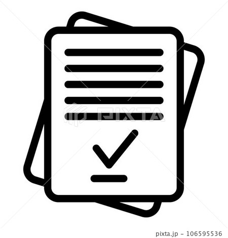 Pass exam test icon. Outline pass exam test vector icon for web design isolated on white background Pass exam test icon. Outline pass exam test vector icon for web design isolated on white background 106595536