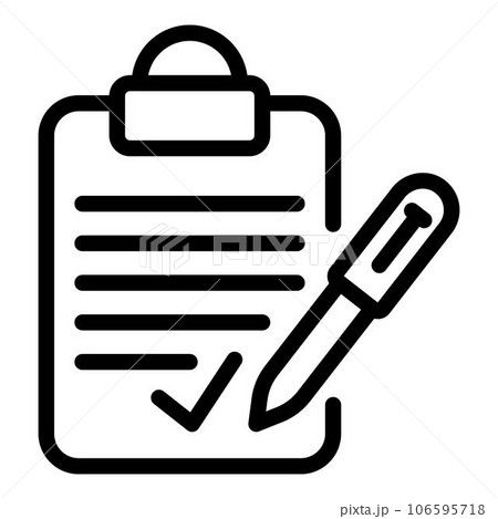 To do list icon. Outline to do list vector icon for web design isolated on white background To do list icon. Outline to do list vector icon for web design isolated on white background 106595718