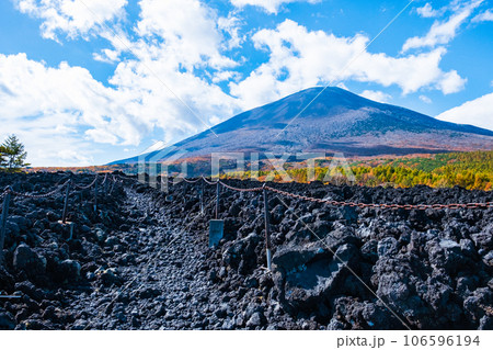 焼走り熔岩流と岩手山（秋） 106596194