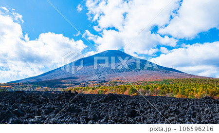 焼走り熔岩流と岩手山(秋) 焼走り熔岩流と岩手山(秋) 106596216
