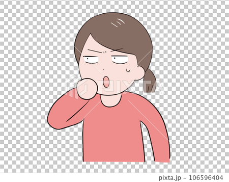 動揺する女性のイラスト素材 [106596404] - PIXTA