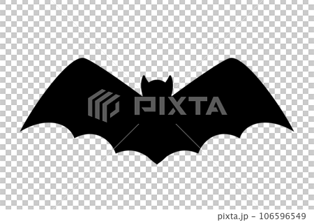 コウモリの白黒アイコン 106596549