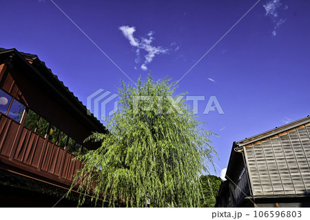 青空広がる夏のひがし茶屋街 青空広がる夏のひがし茶屋街 106596803