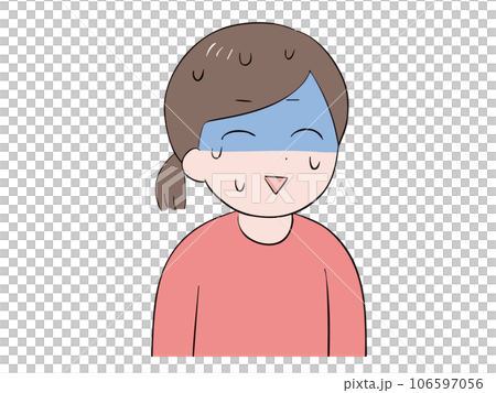 一位身穿樸素上衣的年輕女子,臉上帶著苦澀的微笑,內心充滿不安。 一位身穿樸素上衣的年輕女子,臉上帶著苦澀的微笑,內心充滿不安。 106597056