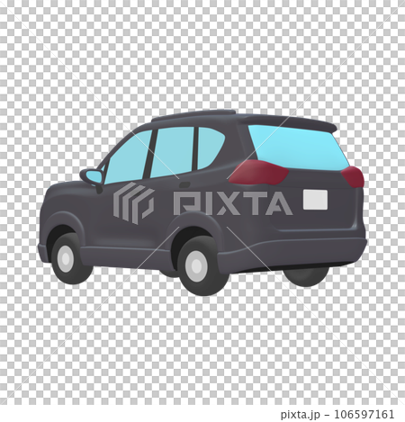 自動車のイラスト素材 デフォルメ SUV 黒(1_8) 自動車のイラスト素材 デフォルメ SUV 黒(1_8) 106597161