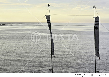 夕暮れの奥津姫神社大祭 106597723