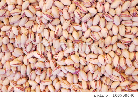 top view of pistachios nut background  top view of pistachios nut background  106598040