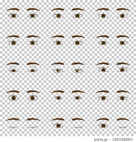 Various eyes double and single size double eye set 106598065