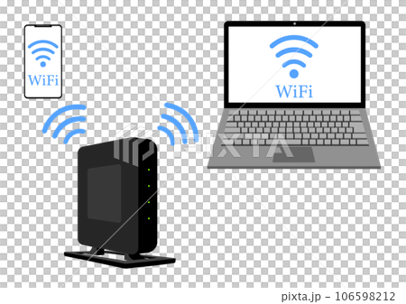 WiFiルーターを設定してスマートフォンとパソコンを無線でネット接続する WiFiルーターを設定してスマートフォンとパソコンを無線でネット接続する 106598212