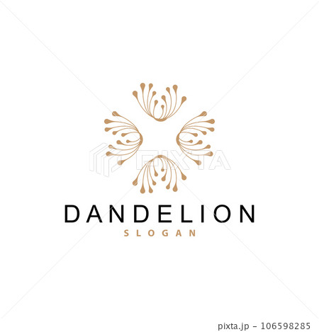 Dandelion Flower Logo Design Simple Vector Minimalist Symbol Template Dandelion Flower Logo Design Simple Vector Minimalist Symbol Template 106598285