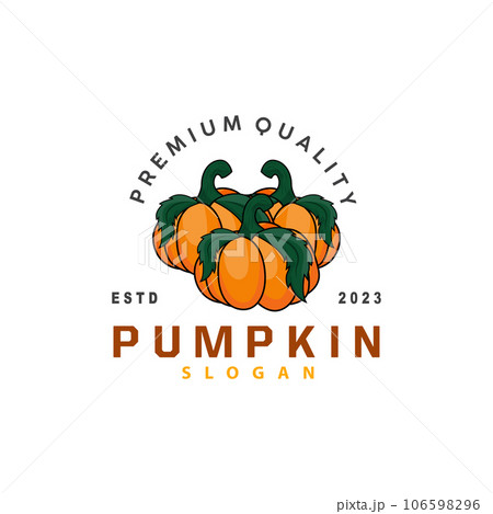 Pumpkin Logo Premium Vegetable Fruit Design Simple Minimalist Template Vector Simple Pumpkin Logo Premium Vegetable Fruit Design Simple Minimalist Template Vector Simple 106598296