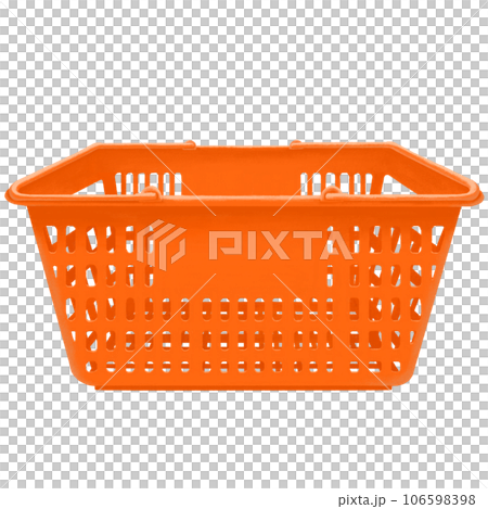 Illustration of an orange shopping cart 106598398