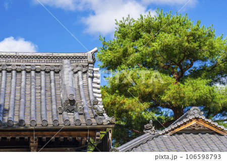 金閣寺の総門の屋根（京都府京都市北区） 106598793