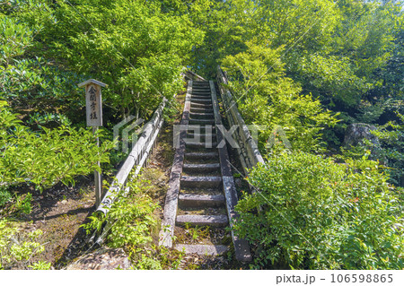金閣寺（鹿苑寺）境内　金閣寺垣と虎渓橋 106598865