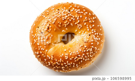 胡麻がかかったベーグル「AI生成画像」 106598995