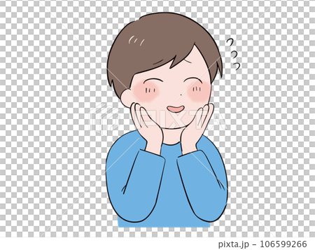 A young man in casual clothes smiling but looking a little embarrassed (upper body) A young man in casual clothes smiling but looking a little embarrassed (upper body) 106599266