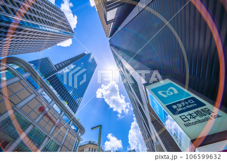 日本の東京都市景観 新時代にむけて…夏空に映える日本橋。日本橋駅や日本橋高島屋S.C.などを望む 日本の東京都市景観 新時代にむけて…夏空に映える日本橋。日本橋駅や日本橋高島屋S.C.などを望む 106599632