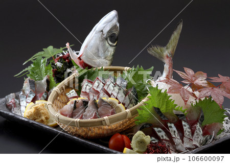 新鮮な鯖の活き造り・新鮮な魚の活き造り・新鮮な魚の活き造り・新鮮な刺身のイメージ 新鮮な鯖の活き造り・新鮮な魚の活き造り・新鮮な魚の活き造り・新鮮な刺身のイメージ 106600097