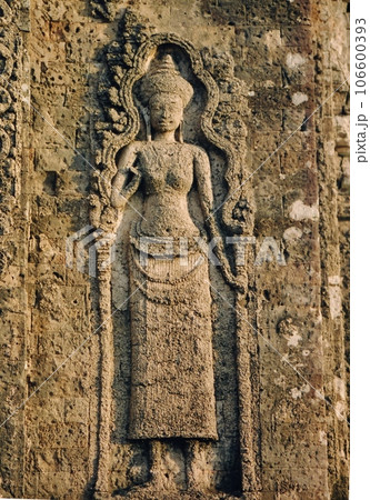 アンコール遺跡　壁面彫刻 106600393
