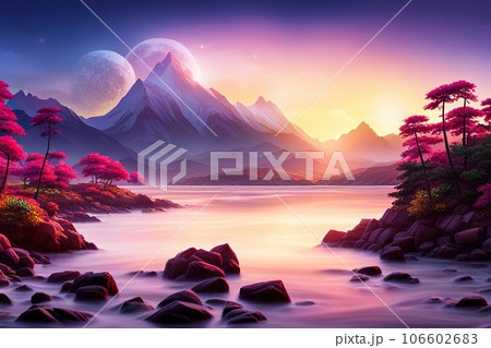 beautiful landscape abstract shiny light and glitter background beautiful landscape abstract shiny light and glitter background 106602683