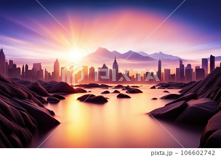 beautiful landscape abstract shiny light and glitter background beautiful landscape abstract shiny light and glitter background 106602742