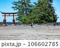 恋路海岸の黒柴　奥能登の風景 106602785