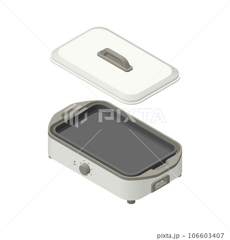 アイソメトリック図法で描いた家庭用ホットプレートのイラスト 106603407