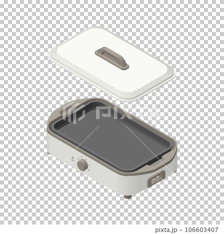 アイソメトリック図法で描いた家庭用ホットプレートのイラスト 106603407
