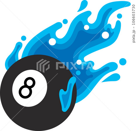 eightball flying water ball icon  106603730