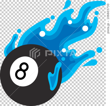 eightball flying water ball icon  106603730