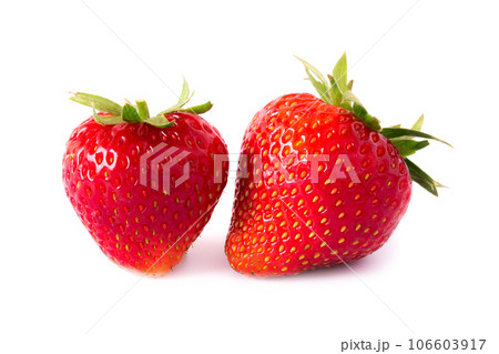 Fresh strawberries isolated on white background Fresh strawberries isolated on white background 106603917