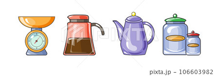 Cooking Tool and Kitchenware for Culinary Use Vector Set 106603982