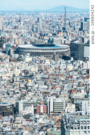 「東京都」渋谷スカイから望む都心の街並み 106604242