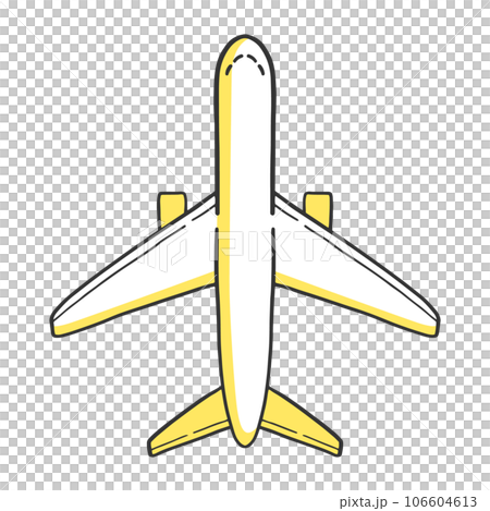 從上面看的飛機插畫素材 106604613