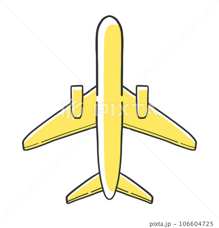 飛行機を下から見た構図のイラスト素材 飛行機を下から見た構図のイラスト素材 106604725