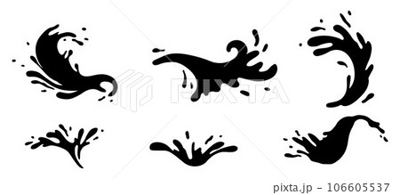 Water and juice splash liquide. Vector...のイラスト素材 [106605537] - PIXTA