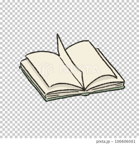 Hand-drawn style illustration of an open book Hand-drawn style illustration of an open book 106606081